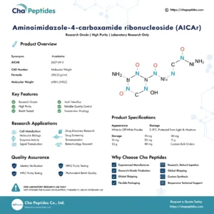 Aminoimidazole-4-carboxamide ribonucleoside (AICAr) for Sale research-grade powder