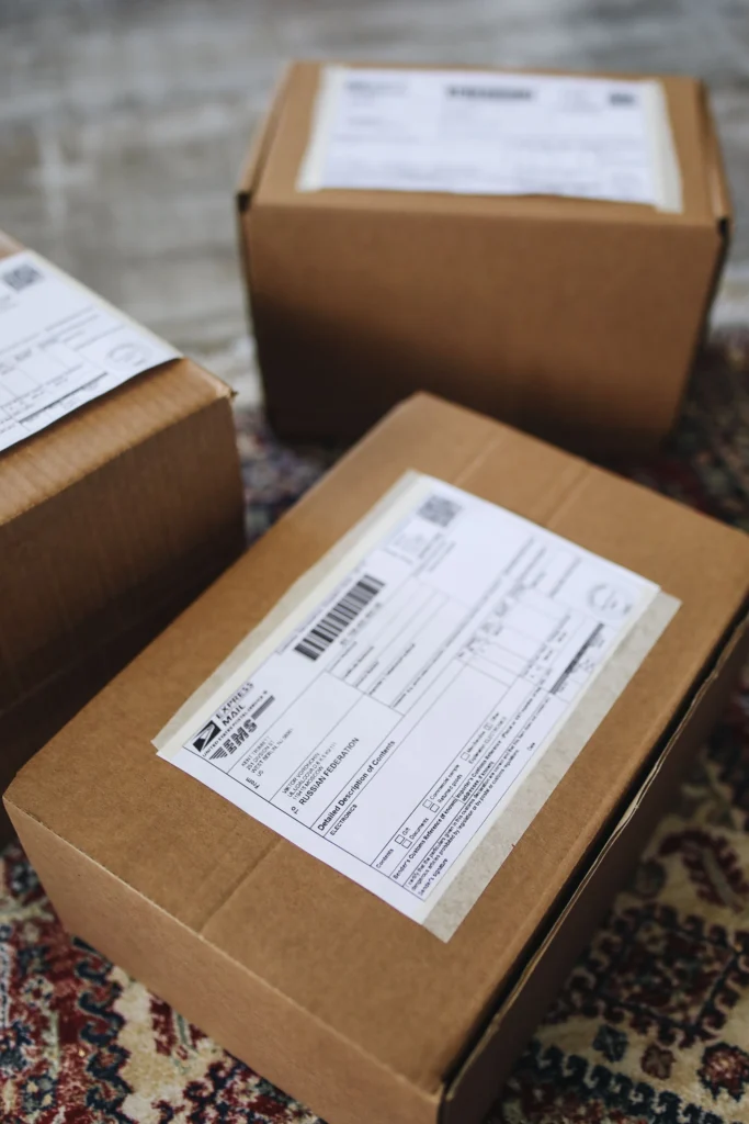 CHA Peptides shipping and returns banner illustrating secure packaging, order fulfillment, fast shipping, and customer support for research peptide orders.